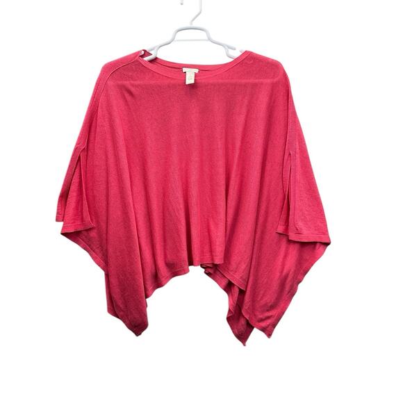 J. Jill Jackets & Blazers - J.Jill One Size Boat Neck Open Poncho Shawl Sweater Pink